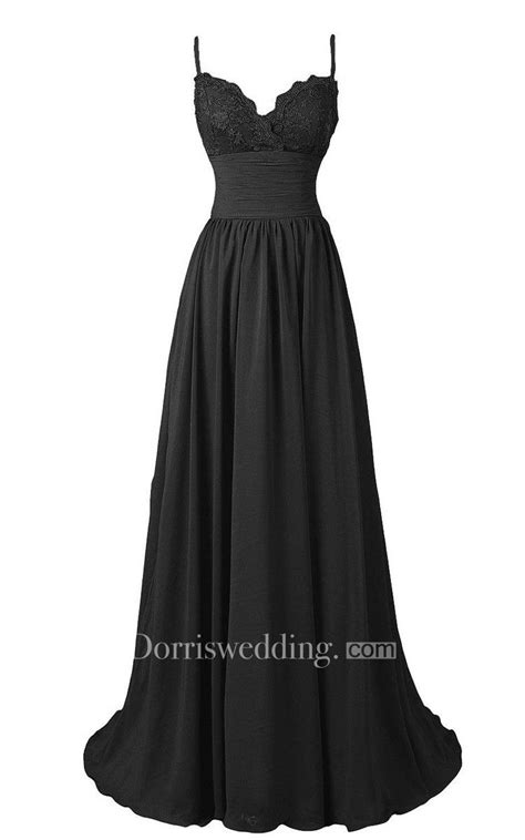 Sleeveless Empire Chiffon Gown With Spaghetti Straps Evening Dresses