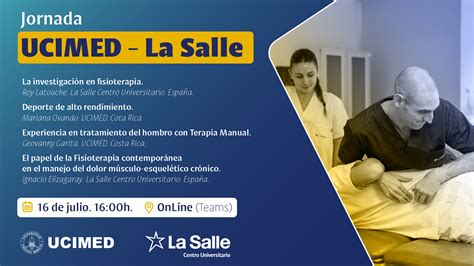 Primera Jornada Internacional De Fisioterapia Ucimed Y La Salle Centro