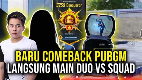 DUO VS SQUAD SAMA CEWEK CONQUEROR BARU COMEBACK PUBGM LANGSUNG MAIN