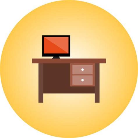 Desk flat multi color icon 330081 Vector Art at Vecteezy