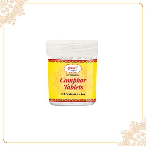 Pure Camphor Tablet 15 Tablets X Pack Of 24 Gouri Camphor