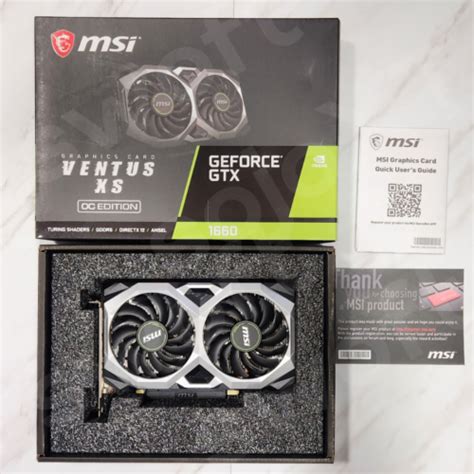 Msi Geforce Gtx 1660 Ventus Xs 6g Oc 6gb Gddr5 1830mhz Gfx Graphic Card Ebay