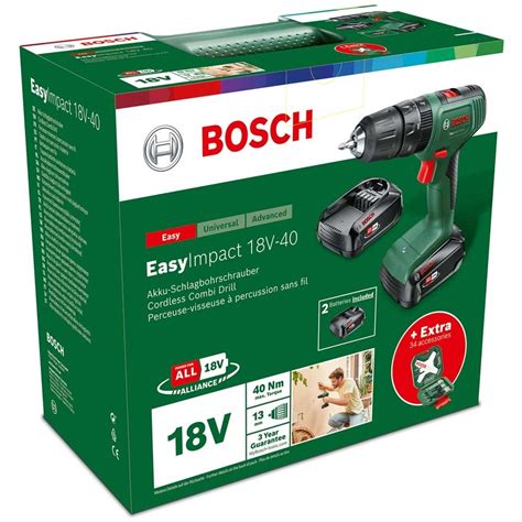 Bosch Zweigang Schlagbohrschrauber EasyImpact 18V 40 Inkl 2 Akkus 1