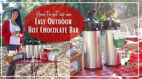 How To Setup An Easy Outdoor Hot Chocolate Bar Station Easy Christmas