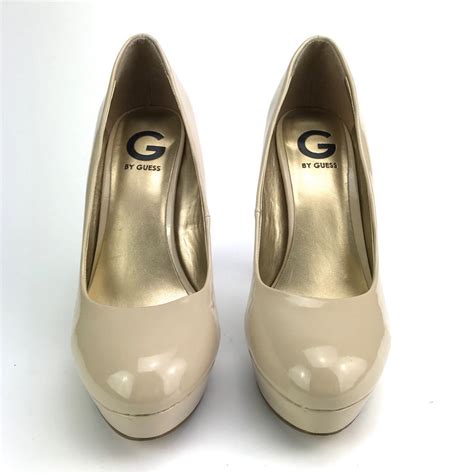 Guess Nude Patent Leather Platform Pump Gem