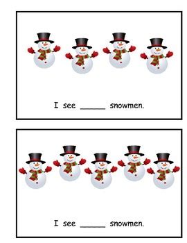 Snowman Counting Book- Numbers 1-15 by Emily Devanney | TpT