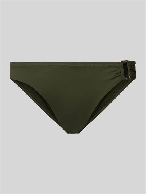 Kup online Lauren Ralph Lauren Figi bikini z aplikacją z logo khaki