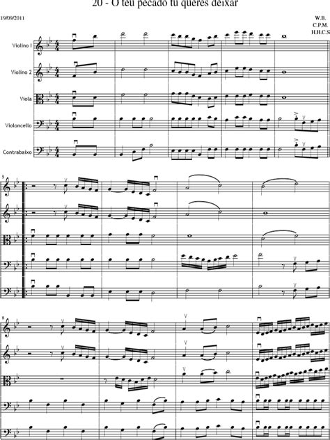 O Teu Pecado Tu Queres Deixar - Violinos ICM: Partitura 0020- O teu pecado tu queres deixar, Cordas.