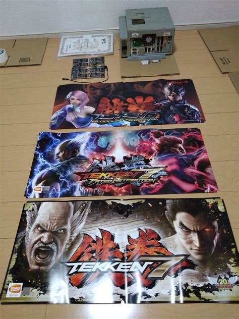 目立った傷や汚れなしバンダイナムコ TEKKEN 7 NAMCO 鉄拳7FR ROUND2 SYSTEM ES3 PCB 筐体POP3枚