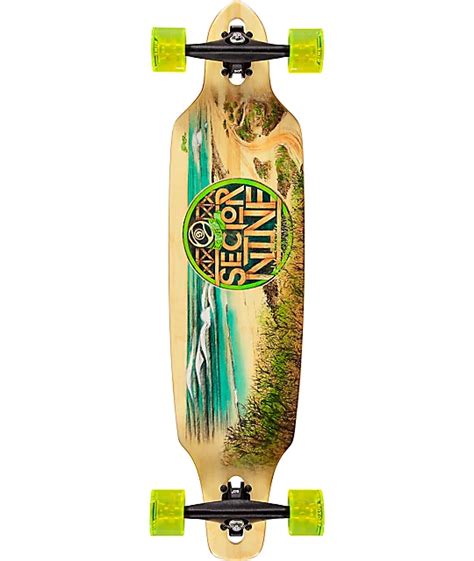 Sector 9 Mini Lookout 375 Bamboo Drop Through Longboard Complete At