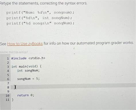 Solved Retype The Statements Correcting The Syntax Chegg