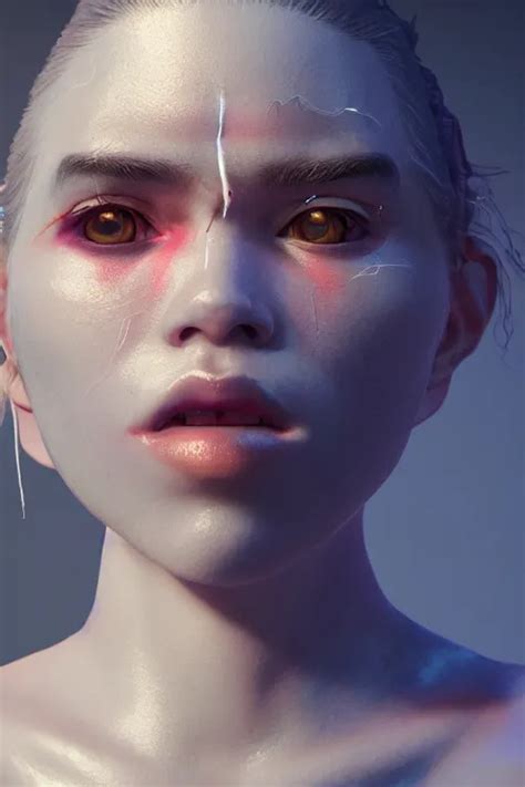 KREA Grimes 3 D Render Octane Render Zbrush Photorealistic