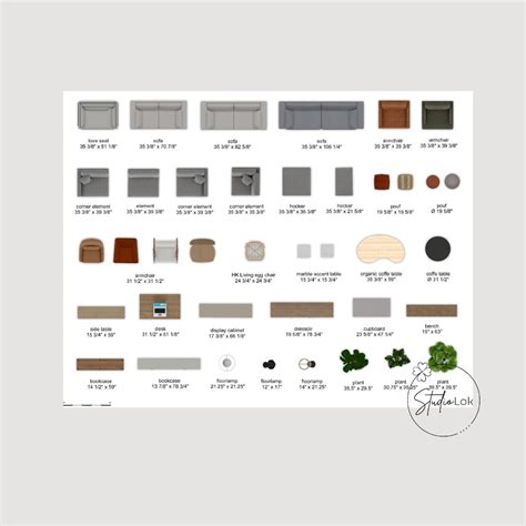 Furniture Printable Template Kit, DIY Floor Plan Kit, Furniture Layout, Room Planning Made Easy ...