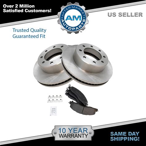 Front Brake Rotor And Premium Posi Metallic Pad Kit For Dodge Ram 2500