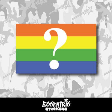 Questioning Pride Flag Vinyl Sticker - Eccentric Stickers