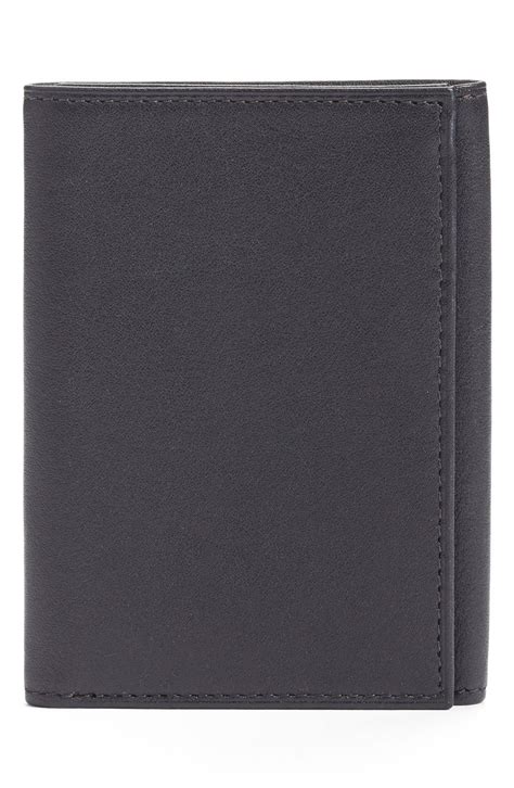 Bosca Leather Trifold Wallet - Black | Editorialist