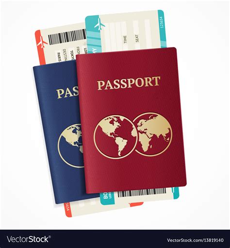 Realistic International Passport Set Royalty Free Vector