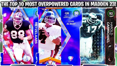 THE TOP 10 MOST OVERPOWERED CARDS IN MADDEN 23! | MADDEN 23 ULTIMATE ...