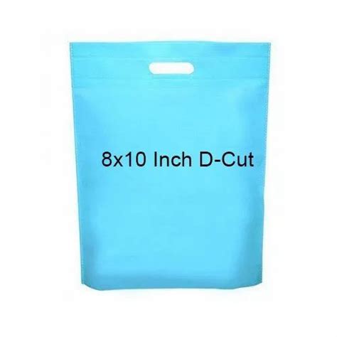 D Cut Plain 8x10 Inch D Cut Non Woven Bag Capacity 1 5 Kg Thickness