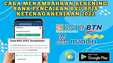 Cara Menambahkan Rekening Bank Untuk Pencairan BSU BPJS Ketenagakerjaan