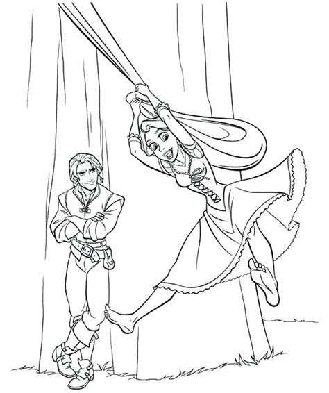 Rapunzel Tower Coloring Page At Free Printable