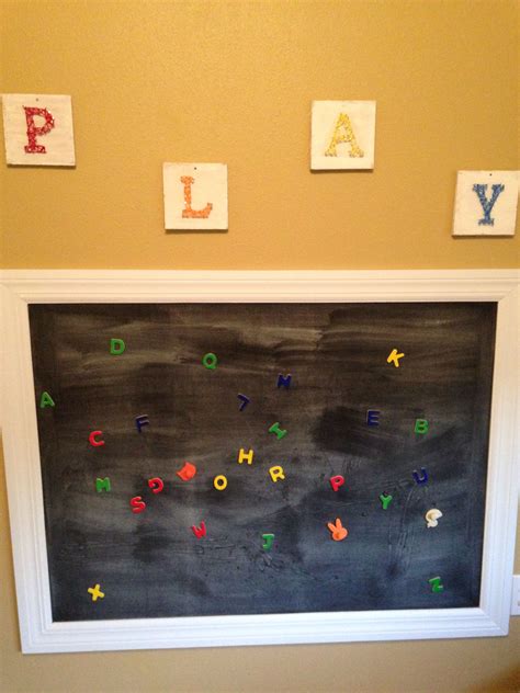 Magnetic Chalkboard With Base Boards As The Border So Cheap And Easy