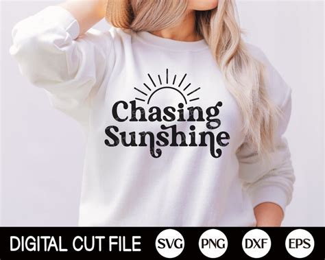 Chasing Sunshine Svg Sunshine Svg Summer Quote Svg Beach Etsy