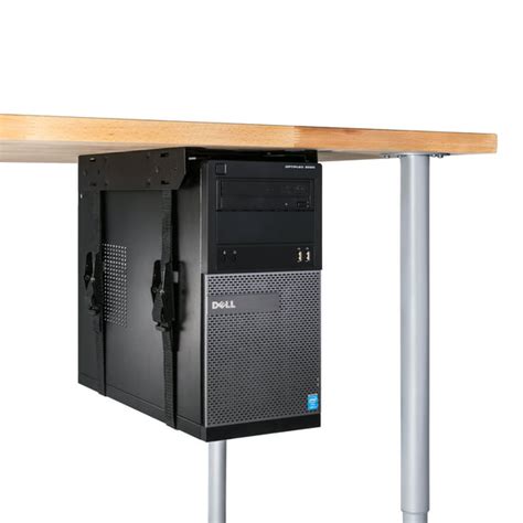 Penn Elcom Cpu 57bn Under Desk Mount Computer Holder With Slide Out