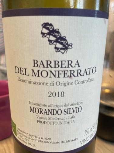 2018 Morando Silvio Barbera Del Monferrato Vivino US