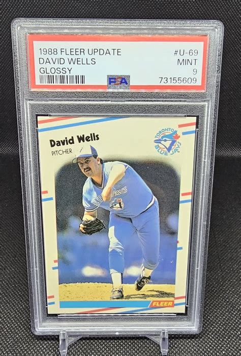 David Wells Rookie RC 1988 Fleer Update Glossy U 69 PSA 9 Blue Jays EBay