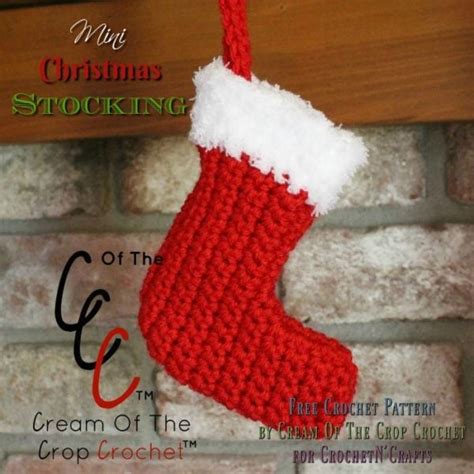 Mini Christmas Stocking By Cream Of The Crop Crochet Crochetncrafts