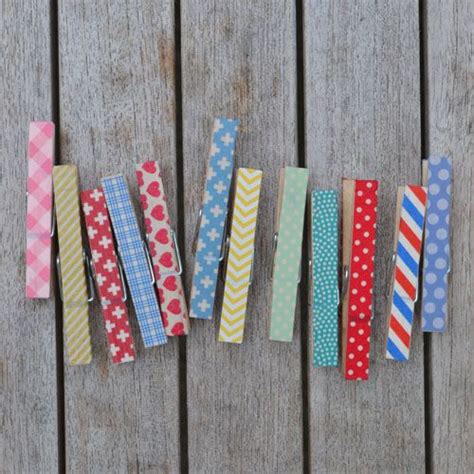 Washi Tape Clothespins Clothespin Art Washi Tape Washi Tape Projects