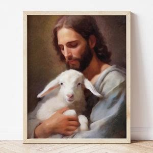 Jesus Christ Artwork, lamb of God, Christian Art Print, LDS, Gospel ...