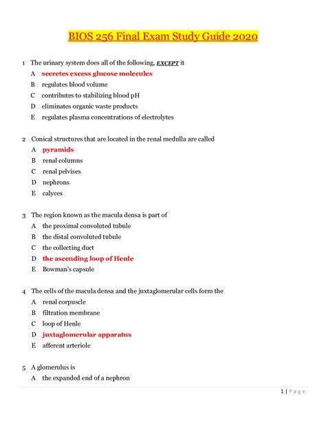 Bios Final Exam Study Guide Latest And Graded A Browsegrades