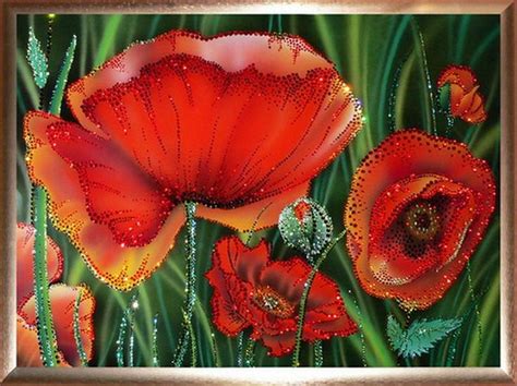 картины сваровски0 | Flower painting, Crystal art, Swarovski crystals