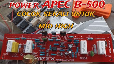 Power APEX B500 Memang Cocok Banget Untuk Power Midle Suaranya Mantap