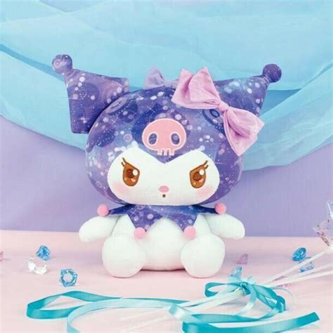 My Melody Kuromi Glittery Sparkly Kira Big Plush Toy With Sanrio 30cm