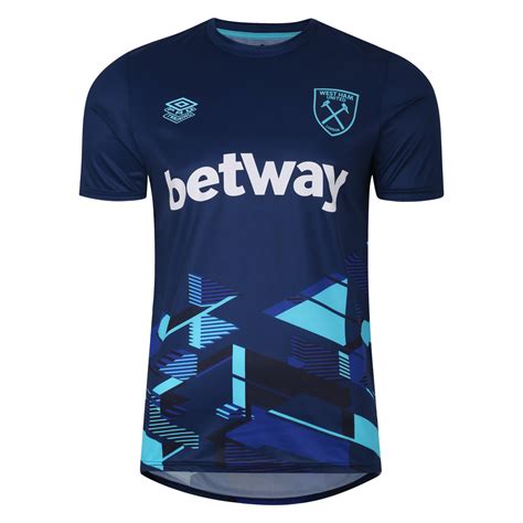 Umbro Mens Tw Navy / Deep Surf / Bluefish - Adult West Ham Utd 23/24 ...