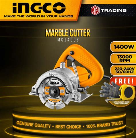 INGCO Marble Cutter MC14008 1400W WITH FREE 3 METERS YELLOW TAPE