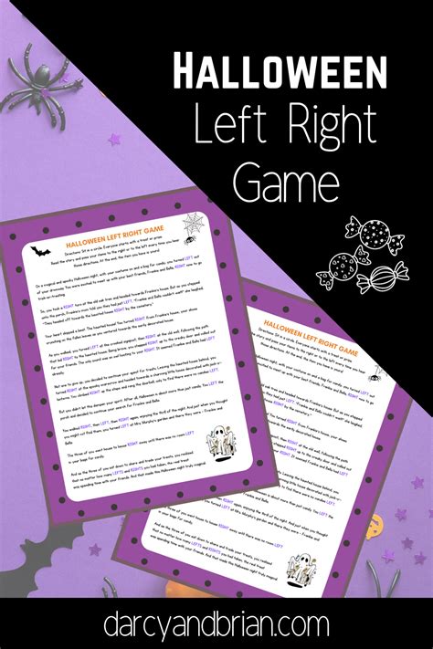 Spooky Halloween Left Right Game - Free Printable Adventure!