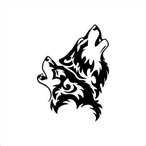 Tribal Wolves Car Decal Wolf Head Sticker Howling Wolves - Etsy