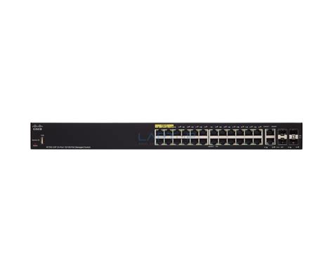 Cisco, 24 Port, PoE+, Managed, 10/100, Mb/s Ethernet, Switch, SF350-24P ...