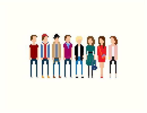 Pixel Art People Stock Illustration Illustration Of Adult 29666215