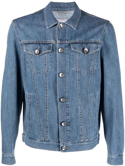 Brunello Cucinelli Four Pocket Cotton Denim Jacket Blue FARFETCH