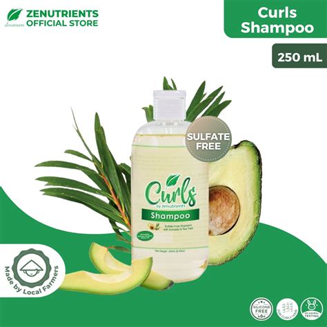 Curls By Zenutrients Avocado And Tea Tree Sulfate Free Shampoo 250ml Cgm Curly Girl Method