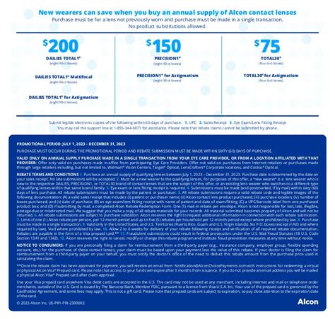 Alcon New Wearer Rebate Save Up To On Alcon Contact Lenses