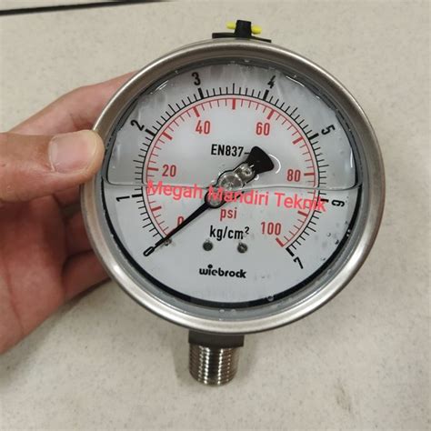 Jual Pressure Gauge Full All Stainless 2 5 Inchi 7 Bar 100 Psi Di Lapak