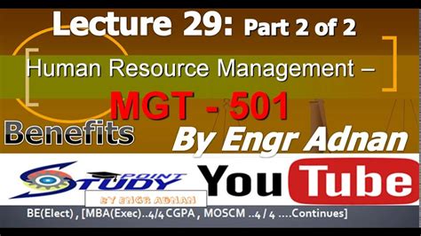 Mgt501 Short Lecture 29 Part 2 Of 2 Mgt 501 Short Videos Hrm Short