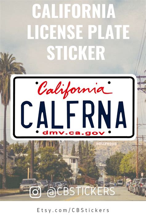 California License Plate Vinyl Decal California Sticker - Etsy ...