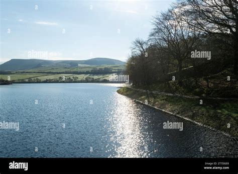 Bottom's reservoir, Tintwistle, Derbyshire, the lowest in a series of ...